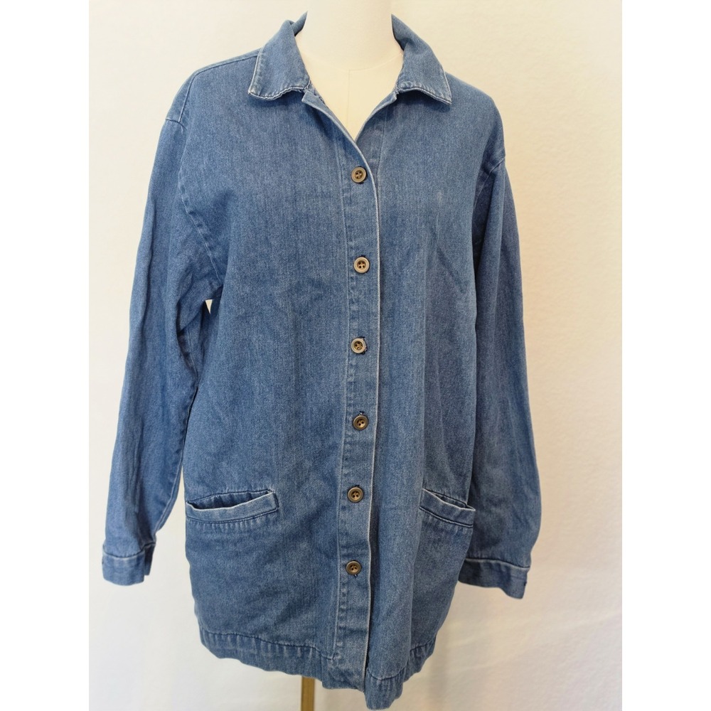 Vintage 90s Timbuktu Light Wash Barn Jacket Chore Coat XL Womens